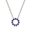 Invincible sun necklace sapphire