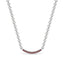 Rise pave curve necklace ruby