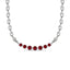 Love floating ruby curve necklace
