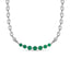 Love floating emerald curve necklace
