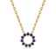 Invincible sun necklace sapphire