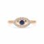 Protection evil eye ring sapphire
