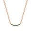 Rise pave curve necklace emerald
