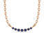 Love floating sapphire curve necklace