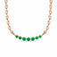 Love floating emerald curve necklace