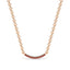 Rise pave curve necklace ruby
