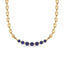 Love floating sapphire curve necklace