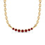 Love floating ruby curve necklace