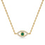 Protection evil eye necklace emerald