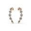 Love floating diamond curve climber earrings