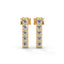 Harmony bar stud earrings diamonds