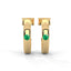 Courage single stone huggies emerald