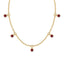 Empower five station necklace ruby