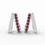 Harmony bar split hoops ruby
