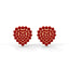 Dazzling Heart Earring Ruby