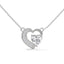 Hale hearted diamond pendant