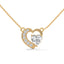 Hale hearted diamond pendant