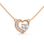 Hale hearted diamond pendant
