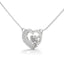 Hale hearted diamond pendant