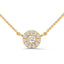 Gracious round cut diamond pendant