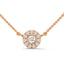 Gracious round cut diamond pendant