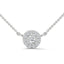 Gracious round cut diamond pendant