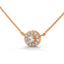 Gracious round cut diamond pendant