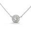 Gracious round cut diamond pendant