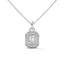 Earnest emerald cut diamond pendant