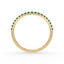 Rise pave curve ring emerald