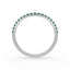 Rise pave curve ring emerald