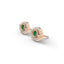 Protection evil eye stud earrings emerald