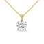 Vibrant round cut diamond pendant