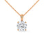 Vibrant round cut diamond pendant