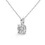 Vibrant round cut diamond pendant