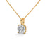 Vibrant round cut diamond pendant