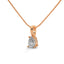 Precious pear cut diamond pendant