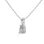 Precious pear cut diamond pendant