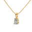 Precious pear cut diamond pendant