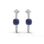 Strength rope hoop earrings sapphire
