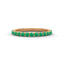 Calm half eternity band emerald