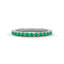 Calm half eternity band emerald