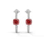 Strength rope hoop earrings ruby