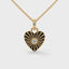 Amore fluted heart necklace diamond
