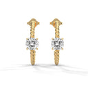Strength rope hoop earrings diamond