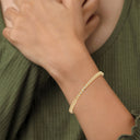 Hexa frame diamond tennis bracelet
