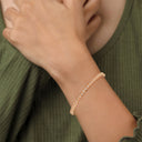 Hexa frame diamond tennis bracelet