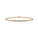 Four prong string diamond bracelet