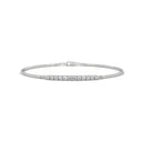 Four prong string diamond bracelet