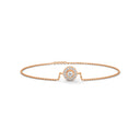 Opulent  round cut diamond bracelet